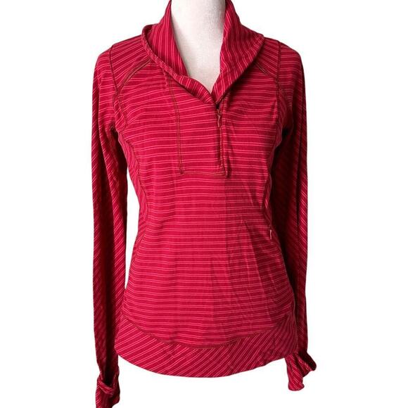 lululemon athletica Jackets & Blazers - Lululemon Think Fast Pullover cranberry sweatshirt hoodie sweater size 8